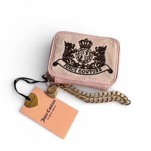 Pink Classic Scottie Dog Square Zip Wallet